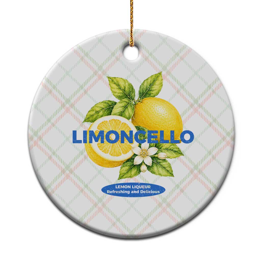 Vintage Limoncello Lemon Liqueur Ceramic Ornament Citrus Fruit Botanical Italian Summer Graphic TS10 1pc Christmas Plaid Print Your Wear