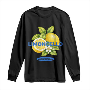 Vintage Limoncello Lemon Liqueur Long Sleeve Shirt Citrus Fruit Botanical Italian Summer Graphic TS10 Black Print Your Wear