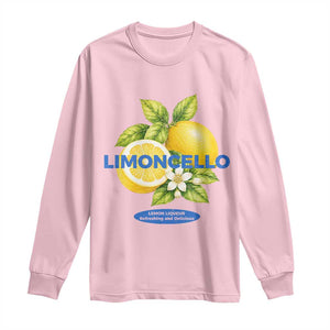Vintage Limoncello Lemon Liqueur Long Sleeve Shirt Citrus Fruit Botanical Italian Summer Graphic TS10 Light Pink Print Your Wear