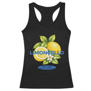 Vintage Limoncello Lemon Liqueur Racerback Tank Top Citrus Fruit Botanical Italian Summer Graphic TS10 Black Print Your Wear