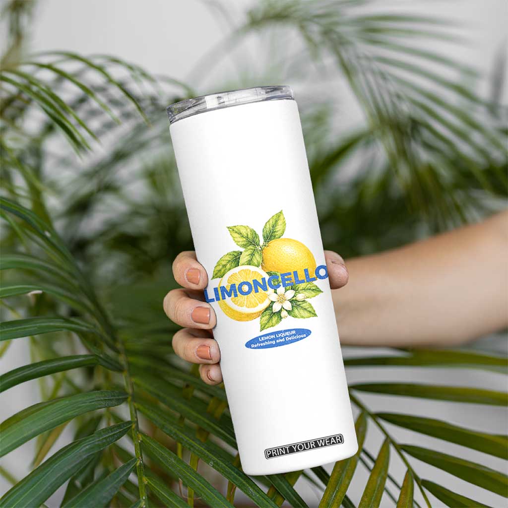 Vintage Limoncello Lemon Liqueur Skinny Tumbler Citrus Fruit Botanical Italian Summer Graphic TS10 Print Your Wear
