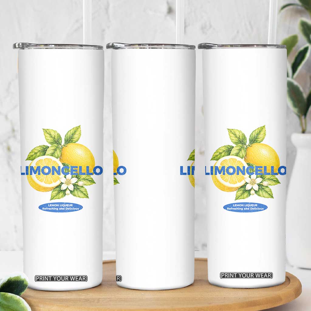 Vintage Limoncello Lemon Liqueur Skinny Tumbler Citrus Fruit Botanical Italian Summer Graphic TS10 Print Your Wear