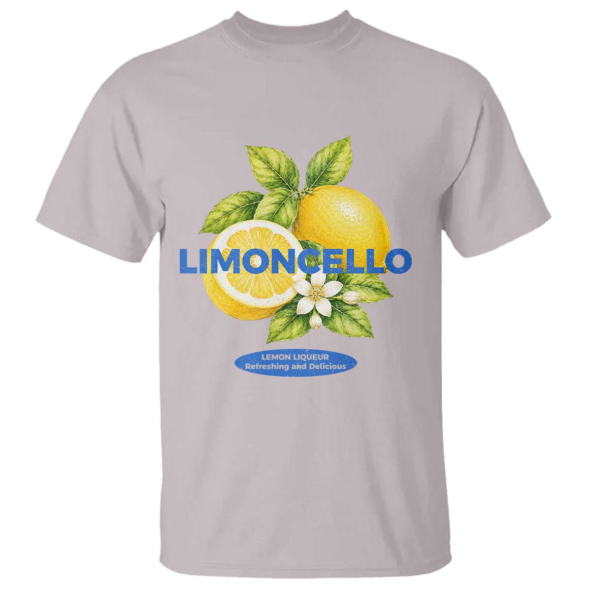 Vintage Limoncello Lemon Liqueur T Shirt Citrus Fruit Botanical Italian Summer Graphic TS10 Ice Gray Print Your Wear