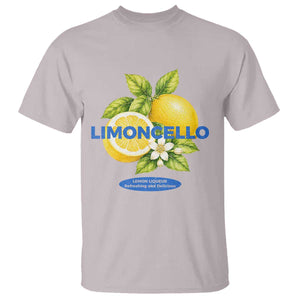 Vintage Limoncello Lemon Liqueur T Shirt Citrus Fruit Botanical Italian Summer Graphic TS10 Ice Gray Print Your Wear