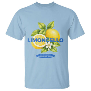 Vintage Limoncello Lemon Liqueur T Shirt Citrus Fruit Botanical Italian Summer Graphic TS10 Light Blue Print Your Wear