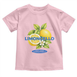 Vintage Limoncello Lemon Liqueur Toddler T Shirt Citrus Fruit Botanical Italian Summer Graphic TS10 Light Pink Print Your Wear