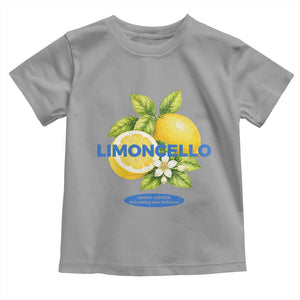 Vintage Limoncello Lemon Liqueur Toddler T Shirt Citrus Fruit Botanical Italian Summer Graphic TS10 Sport Gray Print Your Wear