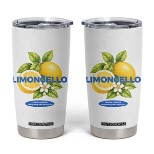 Vintage Limoncello Lemon Liqueur Tumbler Cup Citrus Fruit Botanical Italian Summer Graphic TS10 White Print Your Wear