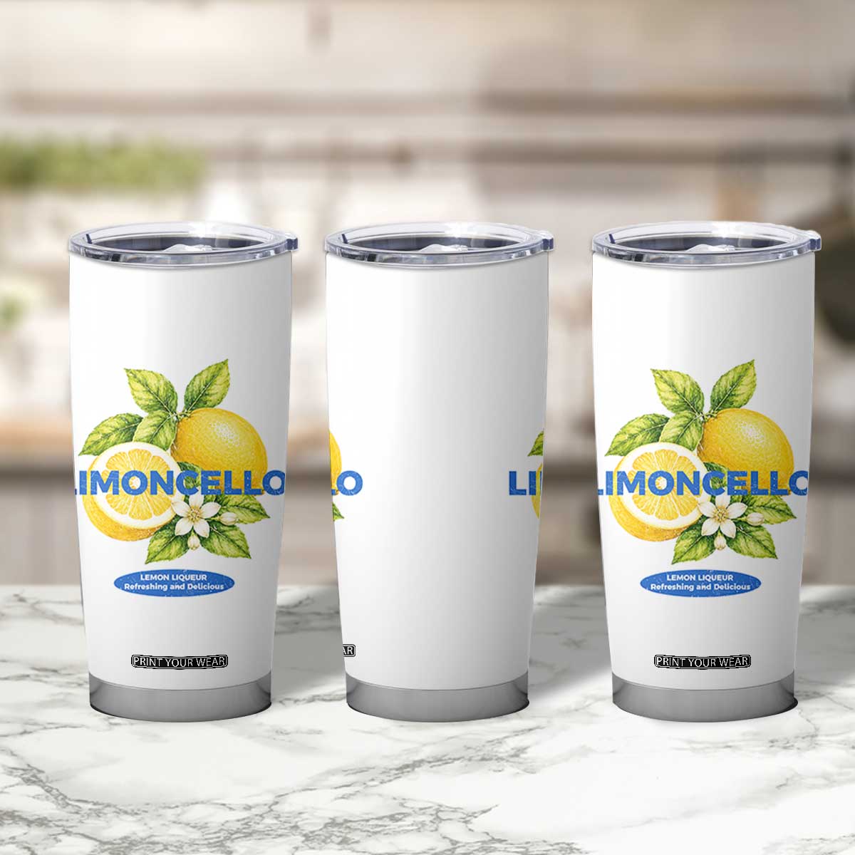 Vintage Limoncello Lemon Liqueur Tumbler Cup Citrus Fruit Botanical Italian Summer Graphic TS10 Print Your Wear