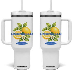 Vintage Limoncello Lemon Liqueur Tumbler With Handle Citrus Fruit Botanical Italian Summer Graphic TS10 One Size: 40 oz White Print Your Wear