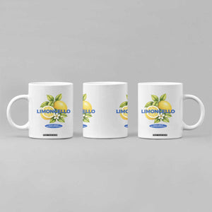 Vintage Limoncello Lemon Liqueur Coffee Mug Citrus Fruit Botanical Italian Summer Graphic