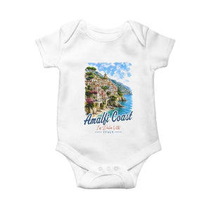 Amalfi Coast Baby Onesie La Dolce Vita Italy Coastal Village Vintage Mediterranean Paradise TS10 White Print Your Wear