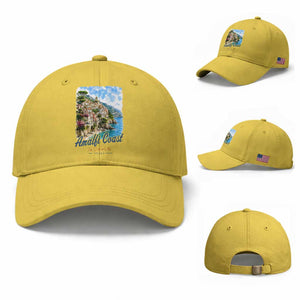 Amalfi Coast Baseball Cap La Dolce Vita Italy Coastal Village Vintage Mediterranean Paradise