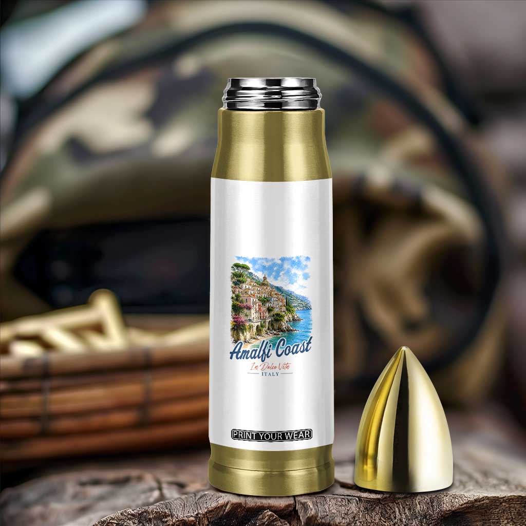 Amalfi Coast Bullet Tumbler La Dolce Vita Italy Coastal Village Vintage Mediterranean Paradise TS10 Print Your Wear