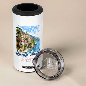 Amalfi Coast 4 in 1 Can Cooler Tumbler La Dolce Vita Italy Coastal Village Vintage Mediterranean Paradise TS10 Print Your Wear
