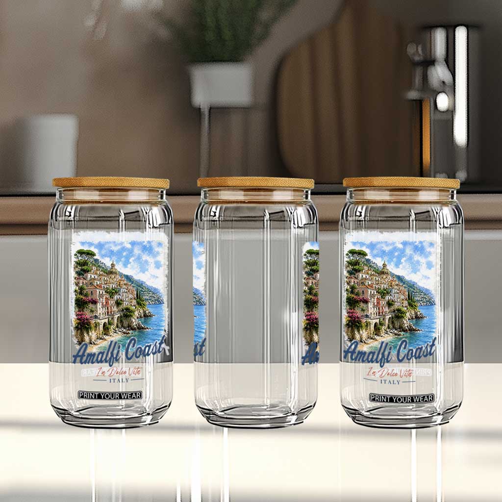 Amalfi Coast Glass Can La Dolce Vita Italy Coastal Village Vintage Mediterranean Paradise TS10 Print Your Wear