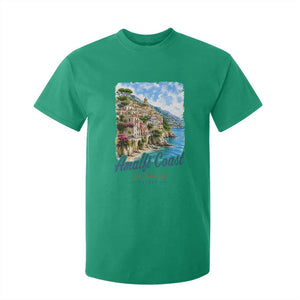 Amalfi Coast T Shirt For Kid La Dolce Vita Italy Coastal Village Vintage Mediterranean Paradise TS10 Irish Green Print Your Wear