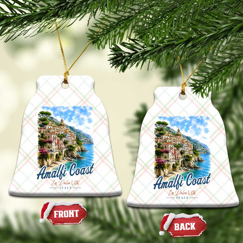 Amalfi Coast Ceramic Ornament La Dolce Vita Italy Coastal Village Vintage Mediterranean Paradise TS10 Print Your Wear