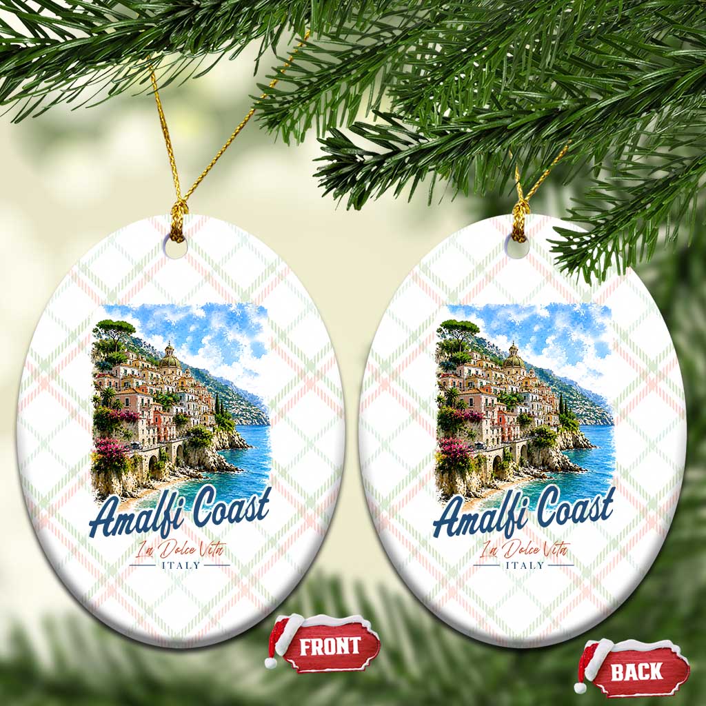 Amalfi Coast Ceramic Ornament La Dolce Vita Italy Coastal Village Vintage Mediterranean Paradise TS10 Print Your Wear