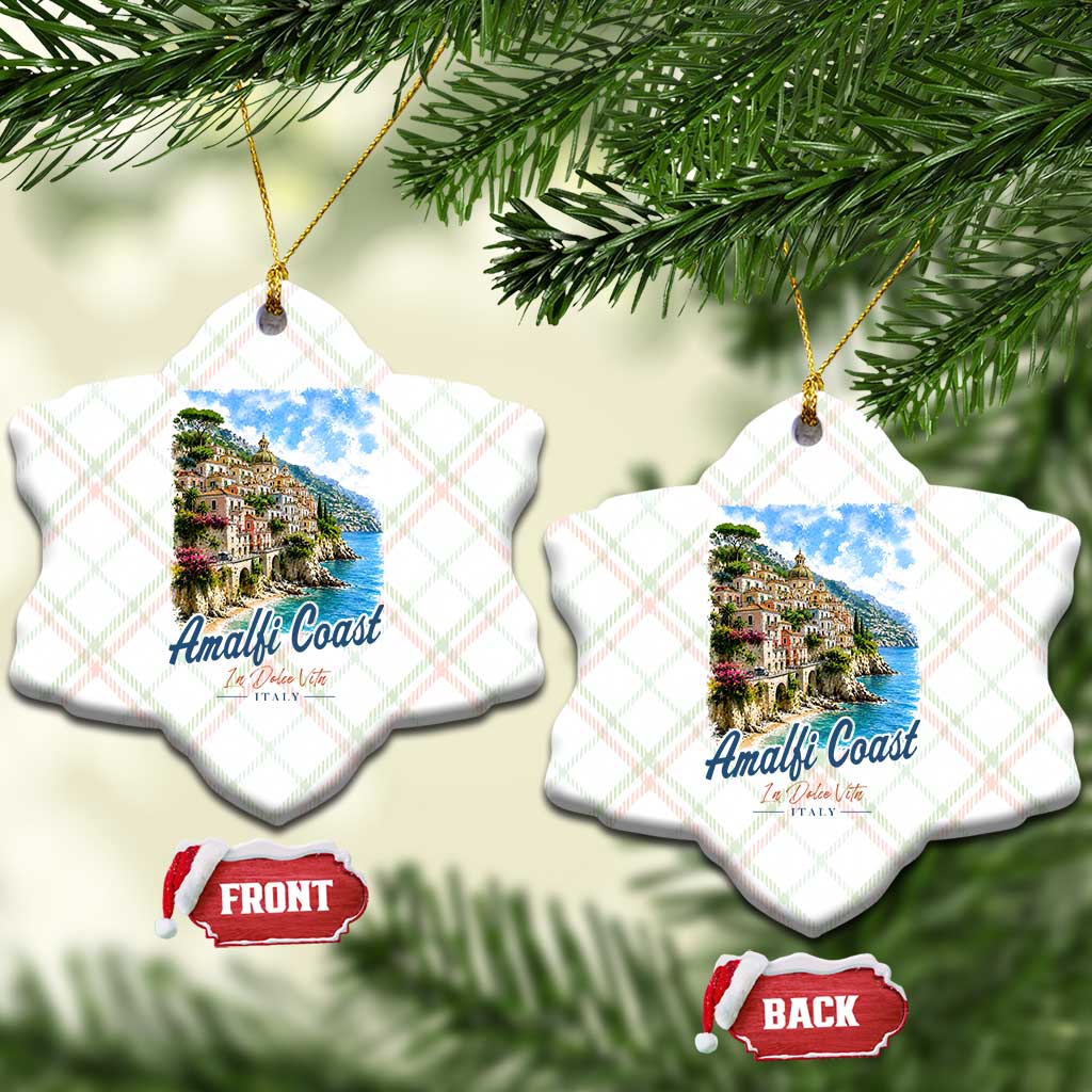 Amalfi Coast Ceramic Ornament La Dolce Vita Italy Coastal Village Vintage Mediterranean Paradise TS10 Print Your Wear