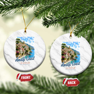 Amalfi Coast Ceramic Ornament La Dolce Vita Italy Coastal Village Vintage Mediterranean Paradise TS10 1pc White Marble Print Your Wear