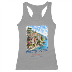 Amalfi Coast Racerback Tank Top La Dolce Vita Italy Coastal Village Vintage Mediterranean Paradise TS10 Sport Gray Print Your Wear