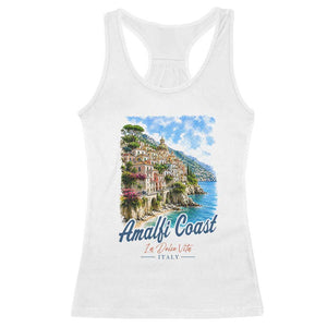 Amalfi Coast Racerback Tank Top La Dolce Vita Italy Coastal Village Vintage Mediterranean Paradise TS10 White Print Your Wear