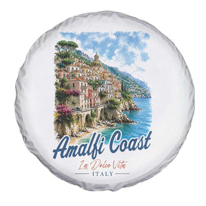 Amalfi Coast Spare Tire Cover La Dolce Vita Italy Coastal Village Vintage Mediterranean Paradise TS10 Print Your Wear