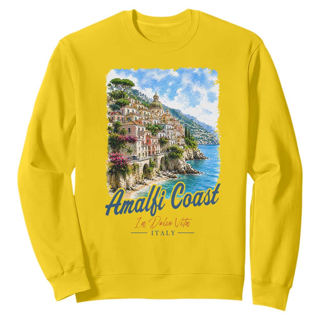 Amalfi Coast Sweatshirt La Dolce Vita Italy Coastal Village Vintage Mediterranean Paradise TS10 Daisy Print Your Wear