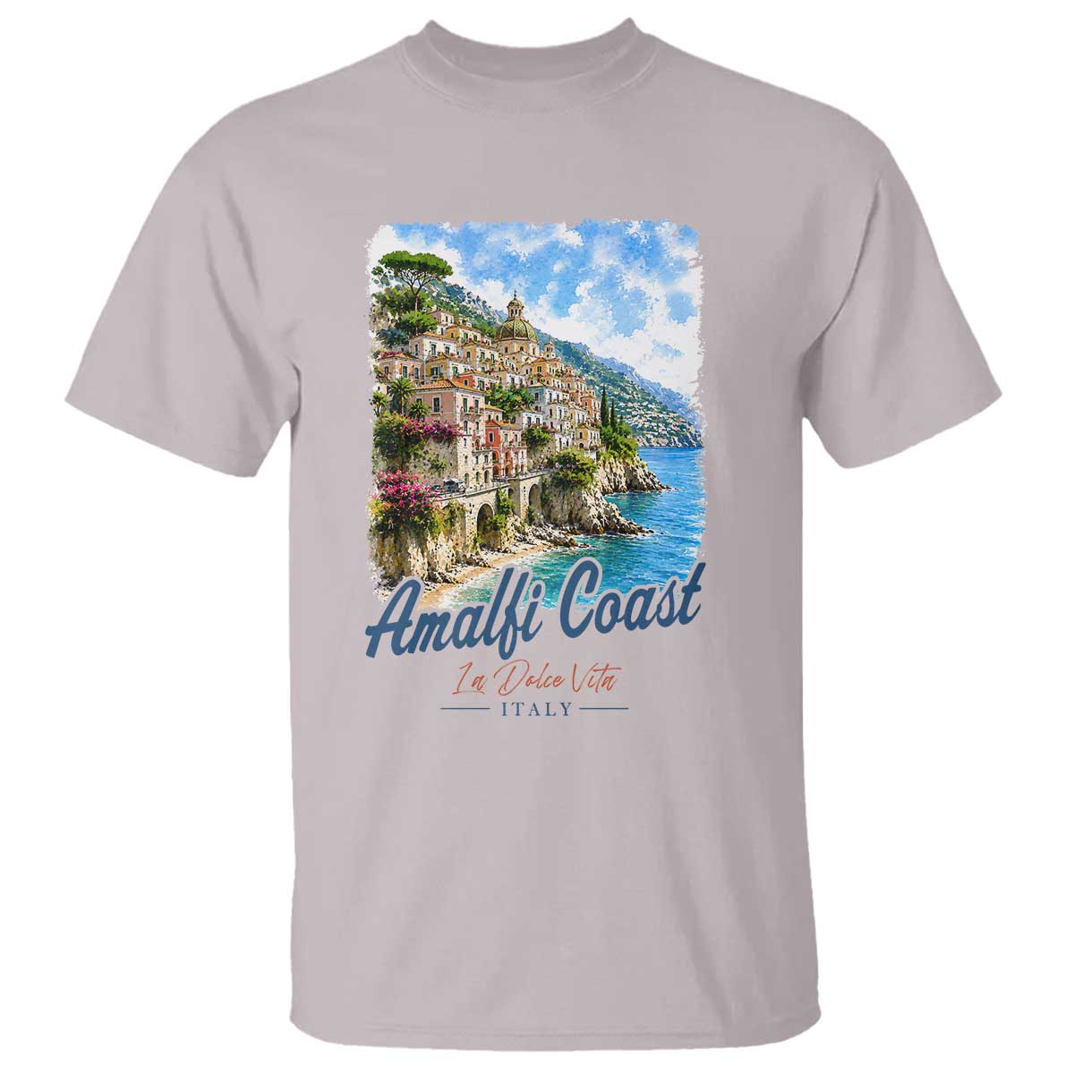 Amalfi Coast T Shirt La Dolce Vita Italy Coastal Village Vintage Mediterranean Paradise