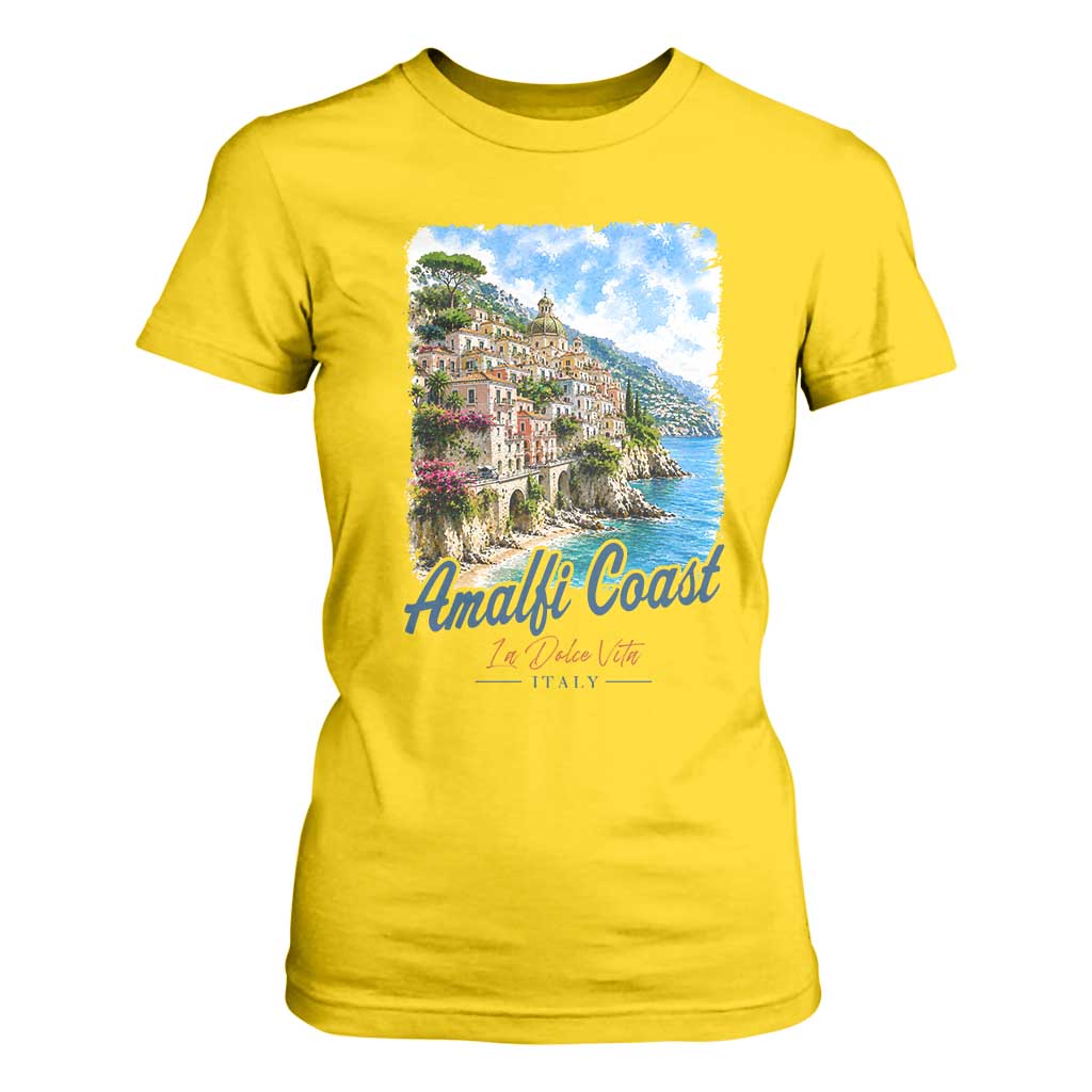 Amalfi Coast T Shirt For Women La Dolce Vita Italy Coastal Village Vintage Mediterranean Paradise TS10 Daisy Print Your Wear