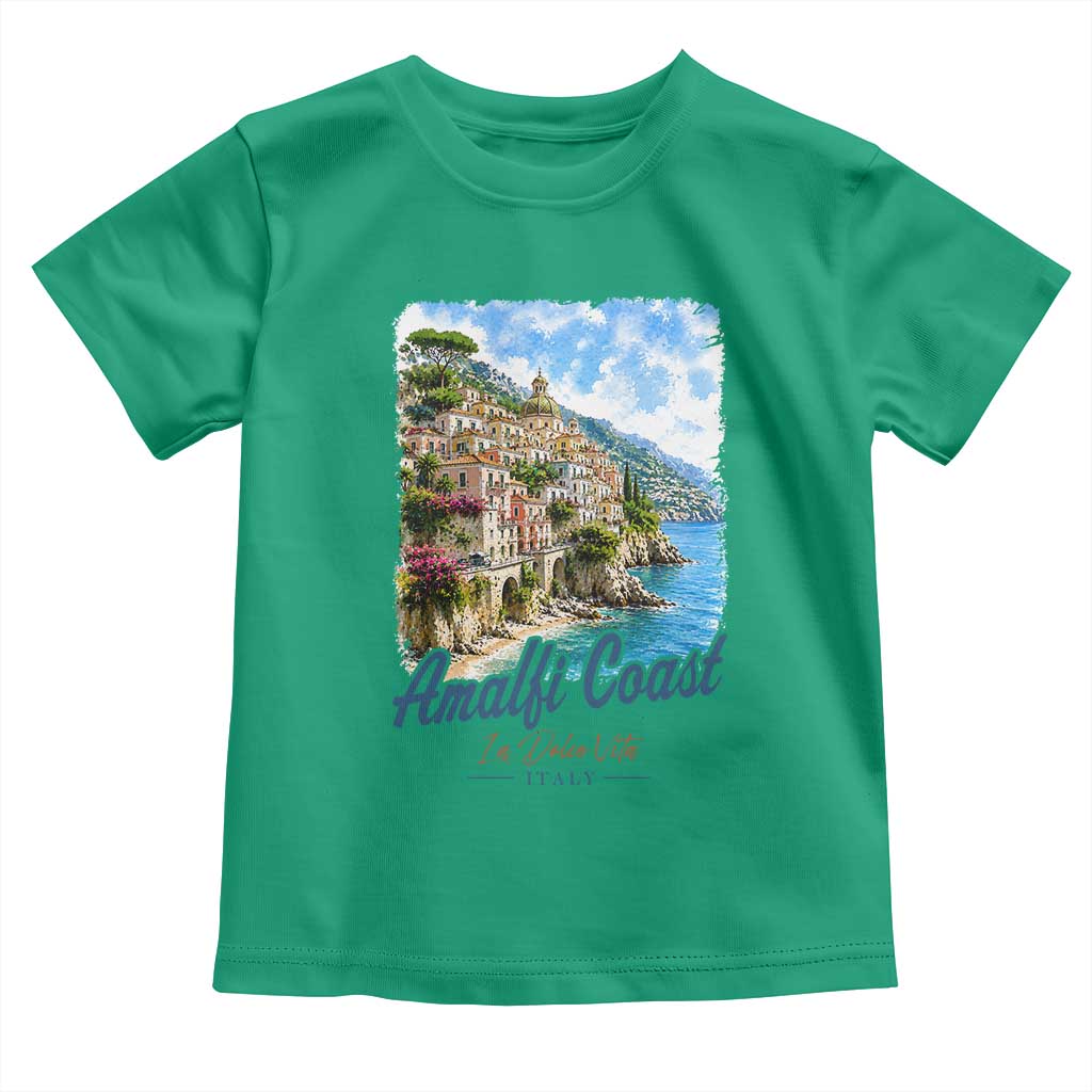 Amalfi Coast Toddler T Shirt La Dolce Vita Italy Coastal Village Vintage Mediterranean Paradise TS10 Irish Green Print Your Wear