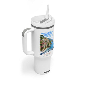 Amalfi Coast Tumbler With Handle La Dolce Vita Italy Coastal Village Vintage Mediterranean Paradise TS10 Print Your Wear