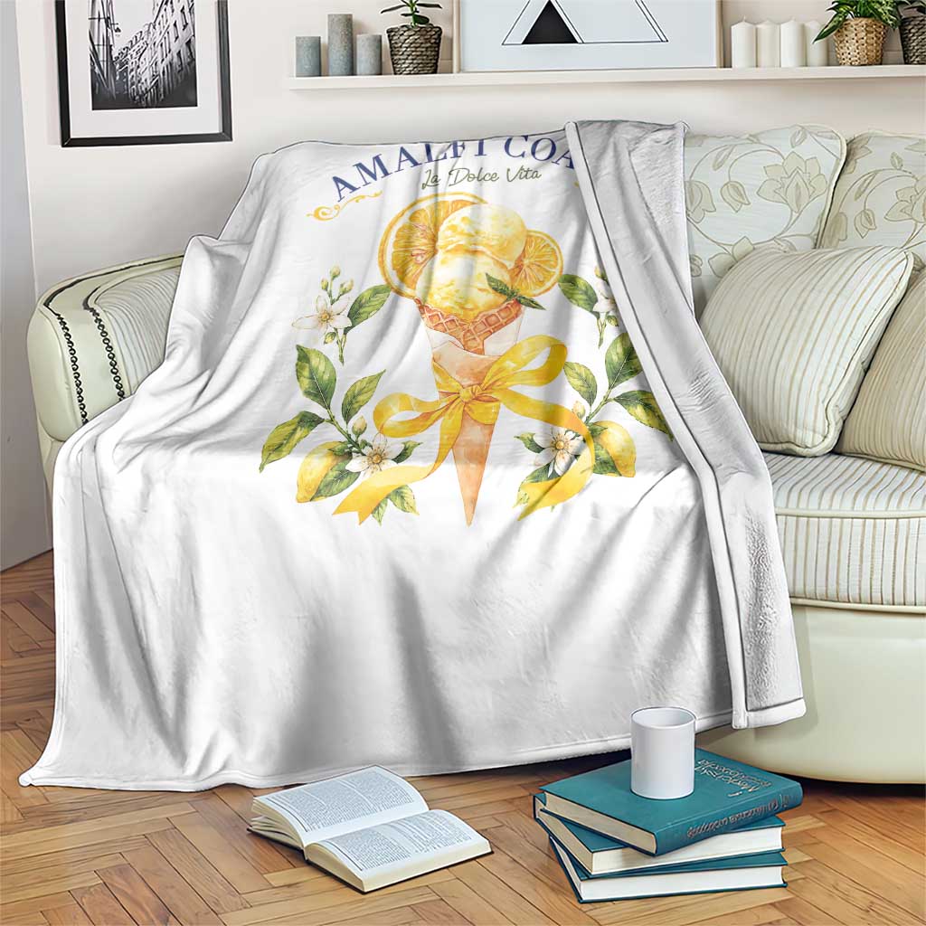 Amalfi Coast Limoncello Gelato Throw Blanket La Dolce Vita Italy Lemon Dessert Summer TS10 Print Your Wear