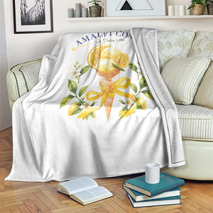 Amalfi Coast Limoncello Gelato Throw Blanket La Dolce Vita Italy Lemon Dessert Summer TS10 Print Your Wear