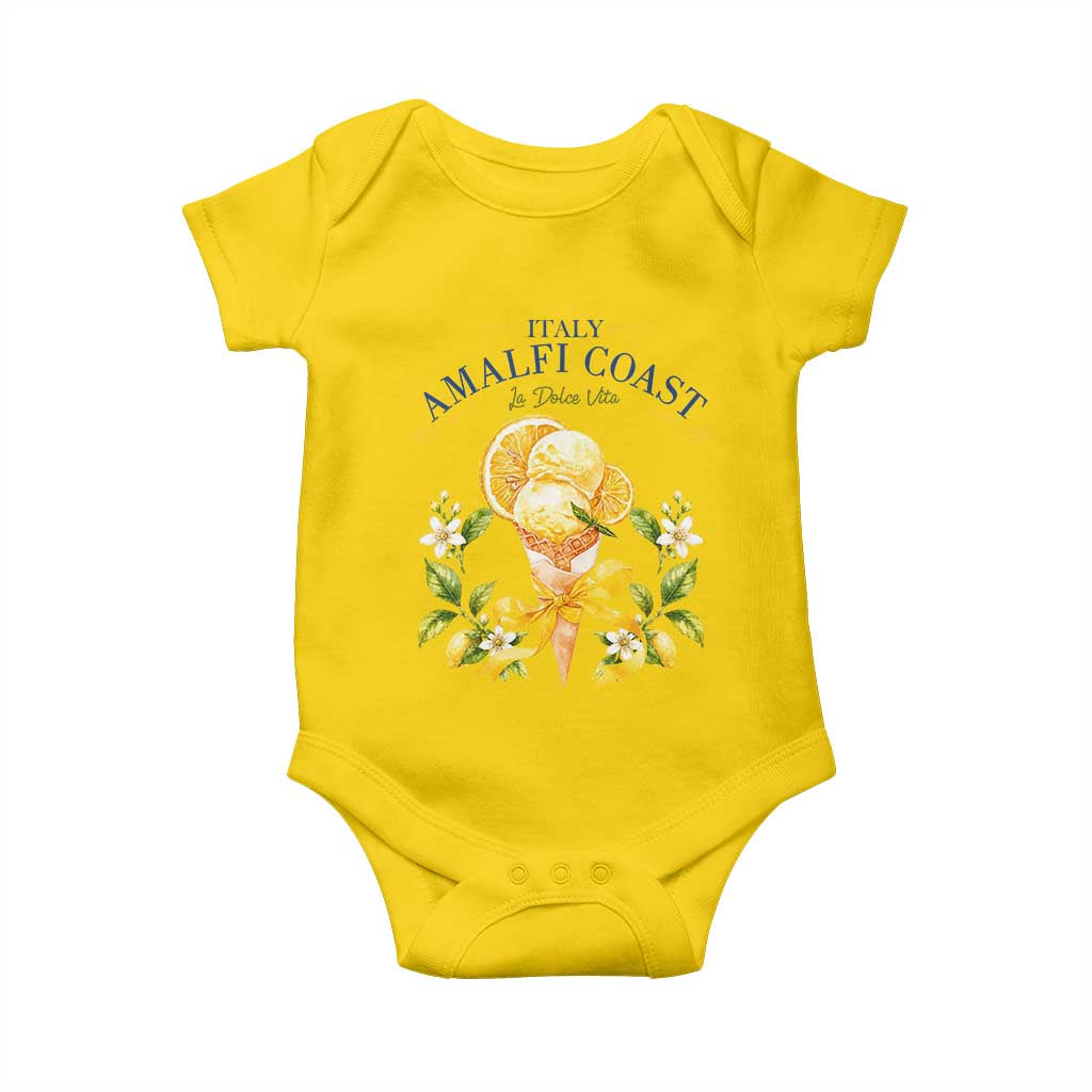Amalfi Coast Limoncello Gelato Baby Onesie La Dolce Vita Italy Lemon Dessert Summer TS10 Daisy Print Your Wear