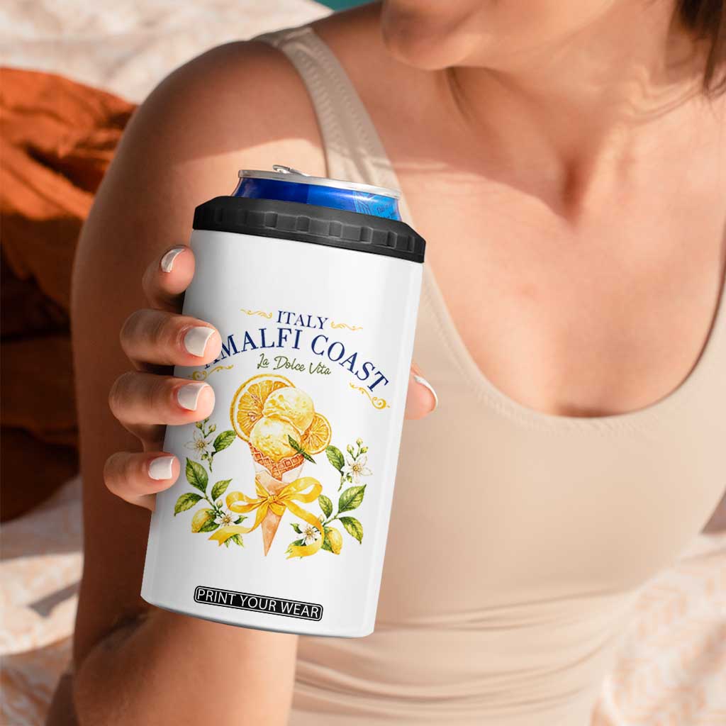 Amalfi Coast Limoncello Gelato 4 in 1 Can Cooler Tumbler La Dolce Vita Italy Lemon Dessert Summer TS10 Print Your Wear