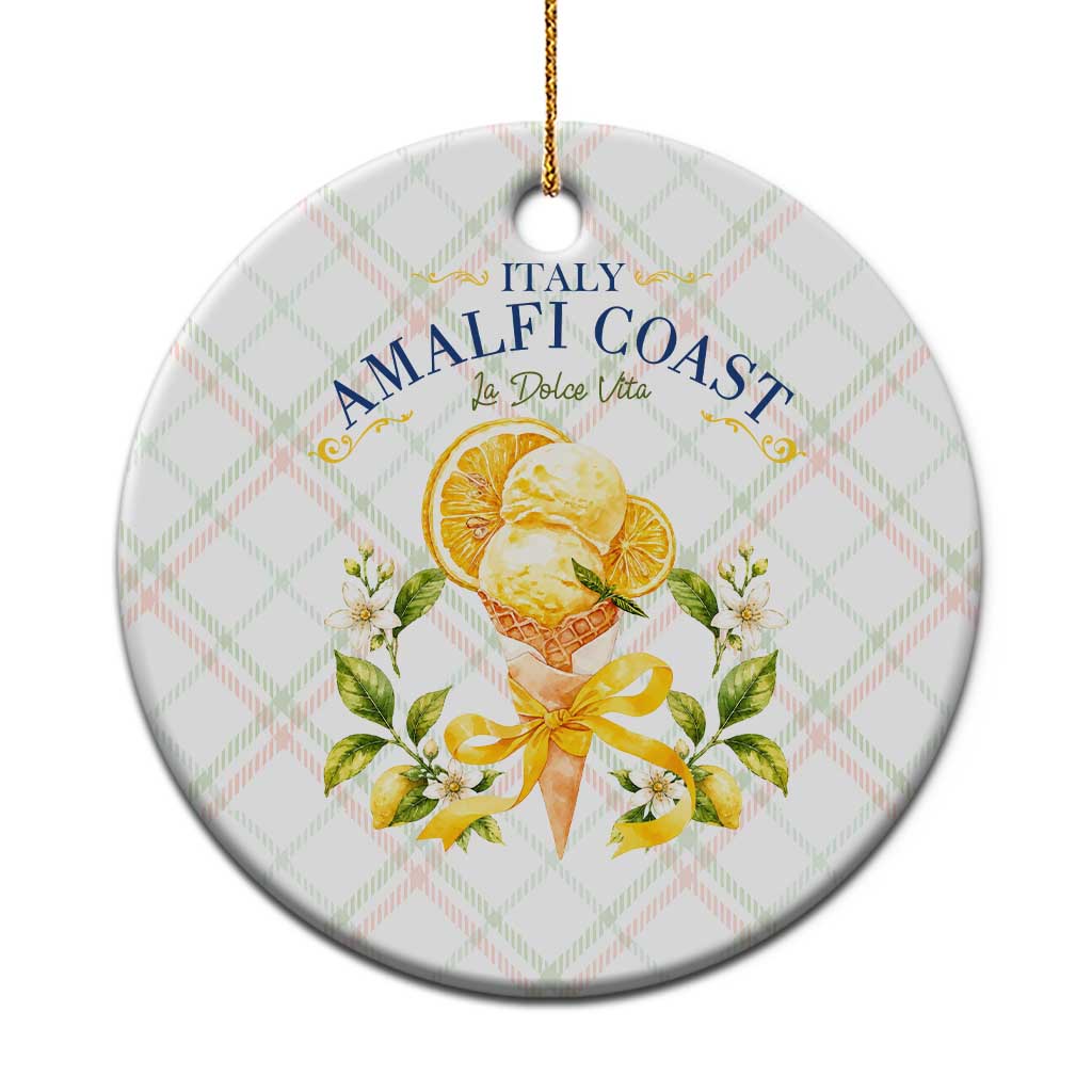Amalfi Coast Limoncello Gelato Ceramic Ornament La Dolce Vita Italy Lemon Dessert Summer TS10 1pc Christmas Plaid Print Your Wear