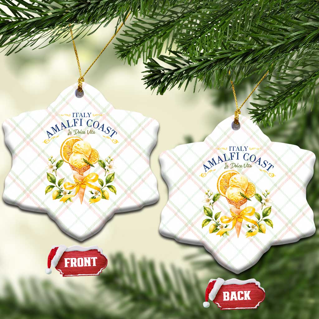 Amalfi Coast Limoncello Gelato Ceramic Ornament La Dolce Vita Italy Lemon Dessert Summer TS10 Print Your Wear