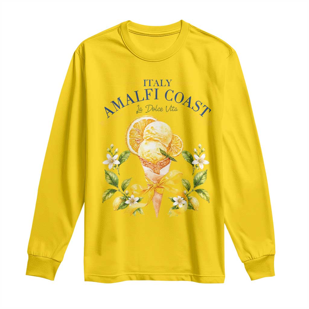 Amalfi Coast Limoncello Gelato Long Sleeve Shirt La Dolce Vita Italy Lemon Dessert Summer TS10 Daisy Print Your Wear