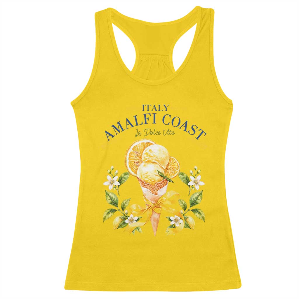 Amalfi Coast Limoncello Gelato Racerback Tank Top La Dolce Vita Italy Lemon Dessert Summer TS10 Daisy Print Your Wear