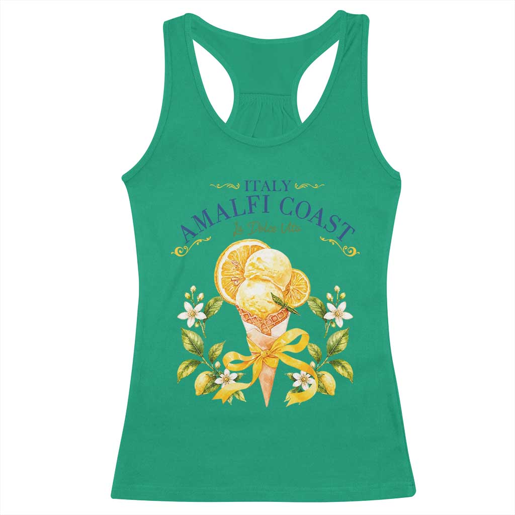 Amalfi Coast Limoncello Gelato Racerback Tank Top La Dolce Vita Italy Lemon Dessert Summer TS10 Irish Green Print Your Wear
