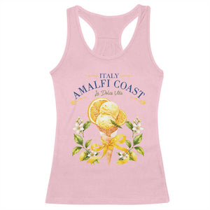 Amalfi Coast Limoncello Gelato Racerback Tank Top La Dolce Vita Italy Lemon Dessert Summer TS10 Light Pink Print Your Wear