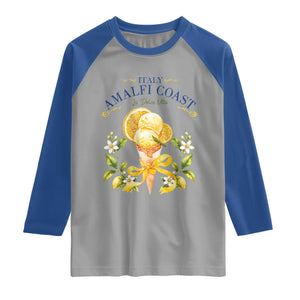 Amalfi Coast Limoncello Gelato Raglan Shirt La Dolce Vita Italy Lemon Dessert Summer TS10 Sport Gray Royal Print Your Wear