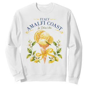 Amalfi Coast Limoncello Gelato Sweatshirt La Dolce Vita Italy Lemon Dessert Summer TS10 White Print Your Wear
