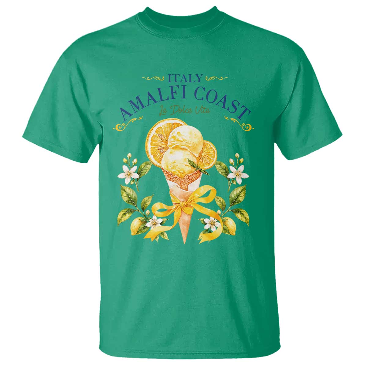 Amalfi Coast Limoncello Gelato T Shirt La Dolce Vita Italy Lemon Dessert Summer TS10 Irish Green Print Your Wear
