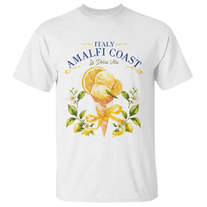 Amalfi Coast Limoncello Gelato T Shirt La Dolce Vita Italy Lemon Dessert Summer TS10 White Print Your Wear