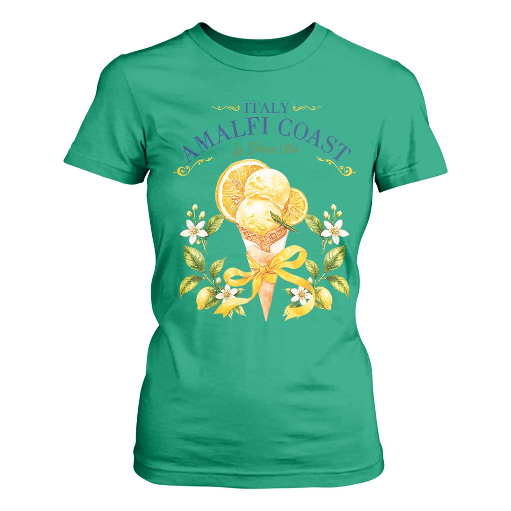 Amalfi Coast Limoncello Gelato T Shirt For Women La Dolce Vita Italy Lemon Dessert Summer TS10 Irish Green Print Your Wear