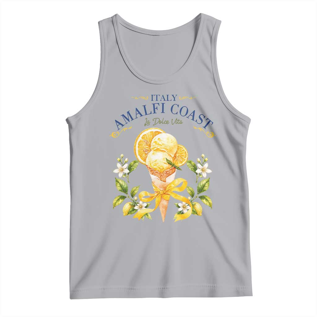 Amalfi Coast Limoncello Gelato Tank Top La Dolce Vita Italy Lemon Dessert Summer TS10 Athletic Heather Print Your Wear