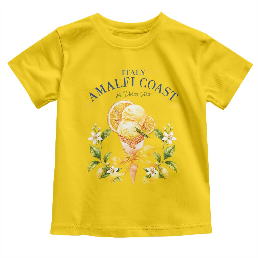 Amalfi Coast Limoncello Gelato Toddler T Shirt La Dolce Vita Italy Lemon Dessert Summer TS10 Daisy Print Your Wear